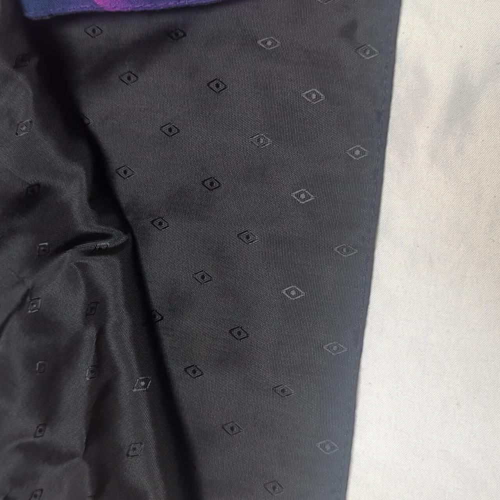 Orvis Vintage Kitschy Cat Lover Bold Colorful 2 Button Vest Purple Teal Pink - Picture 5 of 6